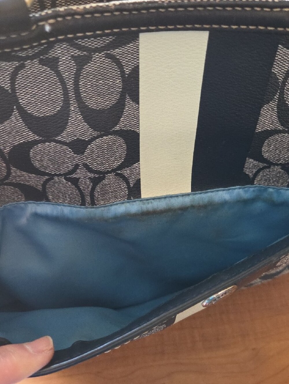 Coach Heritage Chelsea Stripe Tote Bag - Picture 12 of 16